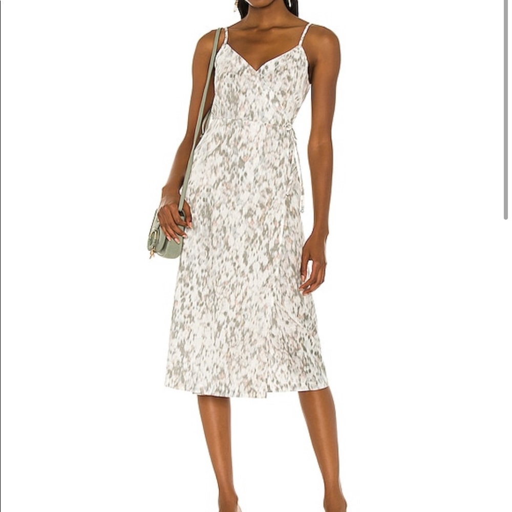Woven Wrap Midi Dress